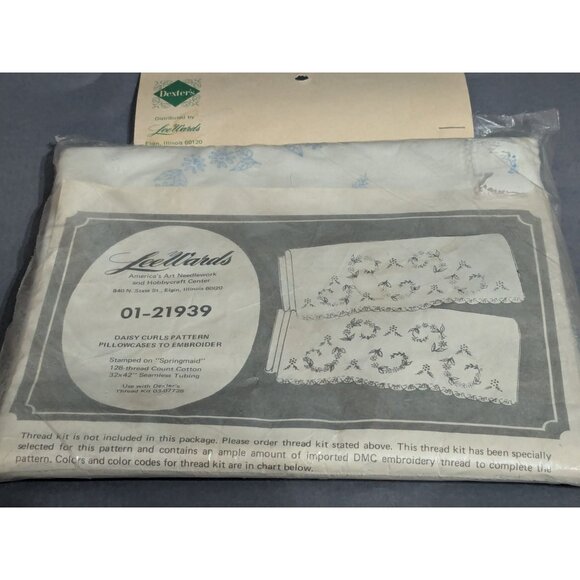 Lee Wards Pillow Cases for Embroidery Daisy Curls 01-21939 NEW SEALED - Picture 2 of 4